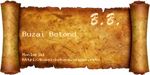 Buzai Botond névjegykártya